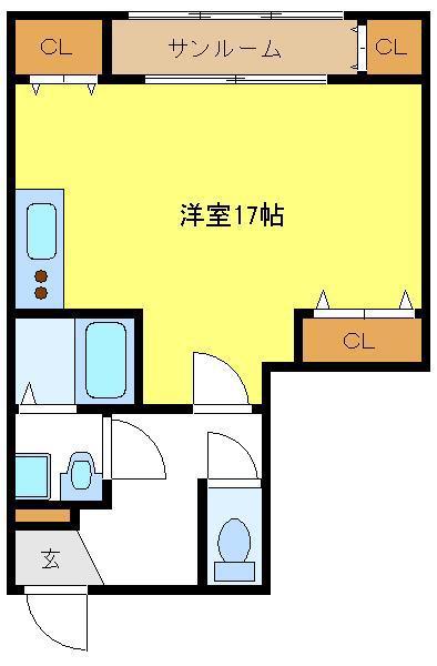 阪下ハウスマンションA棟(1K/2階)の間取り写真