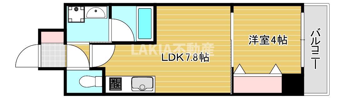 レオンコンフォート大手通(1DK/12階)の間取り写真