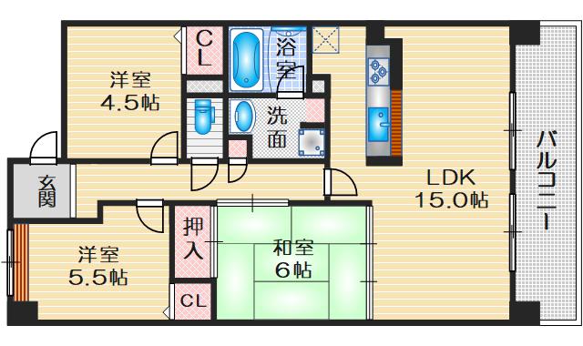 MINOO HILLS(3LDK/1階)の間取り写真