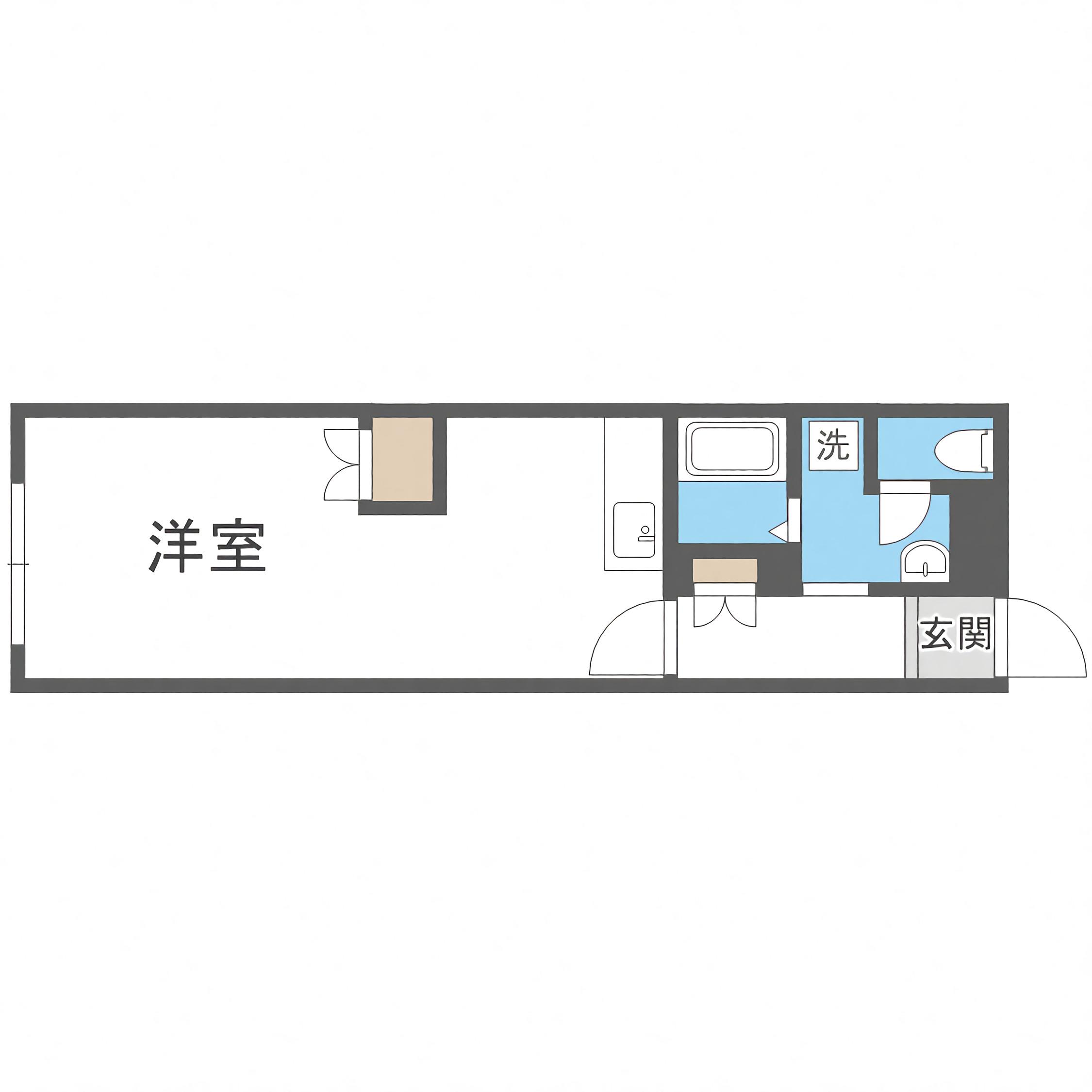 クラリス菊水III(ワンルーム/2階)の間取り写真