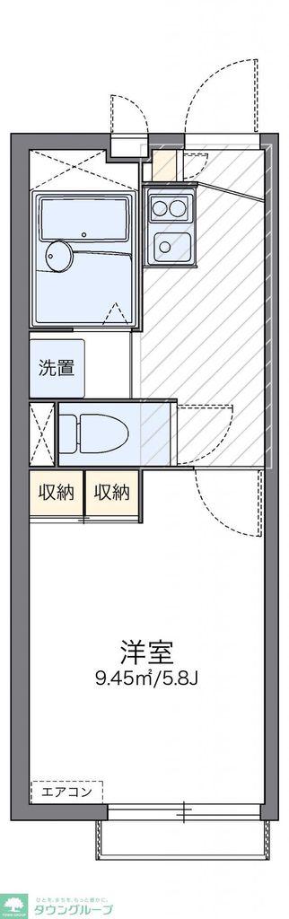 レオパレス瑞穂汐路(1K/2階)の間取り写真