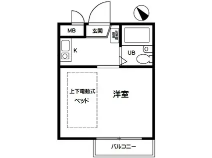 ブランシェ町屋(ワンルーム/4階)の間取り写真