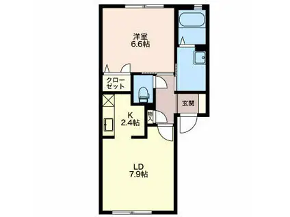 アネックス・F(1LDK/1階)の間取り写真