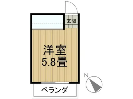 アミンズ聖蹟桜ヶ丘(ワンルーム/2階)の間取り写真