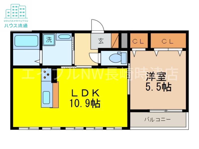 シャーメゾンペリドット(1LDK/2階)の間取り写真