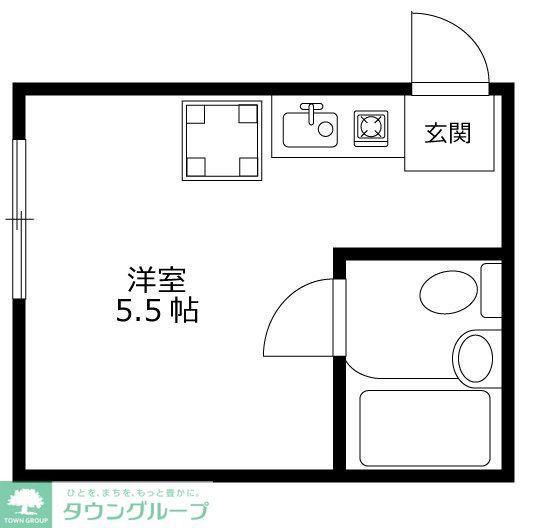 エスポワール沼袋(ワンルーム/2階)の間取り写真