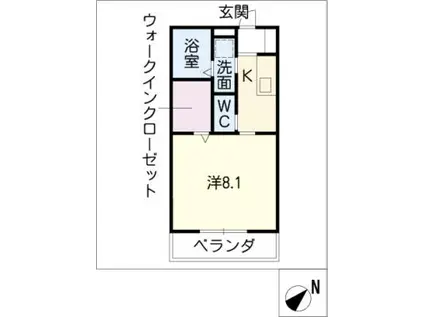 ラフィネ大曽根(1K/3階)の間取り写真