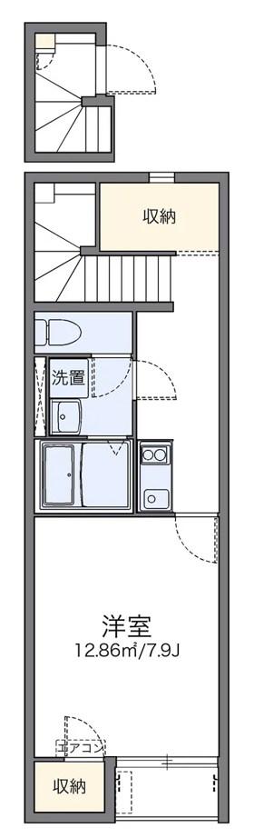 レオネクスト六甲篠原(1K/2階)の間取り写真