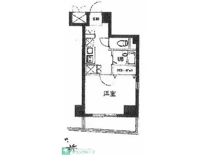 シンシア東中野(1K/2階)の間取り写真