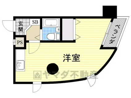 第6センリハイツ(ワンルーム/4階)の間取り写真