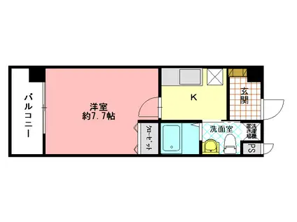 イーストコート(1K/3階)の間取り写真