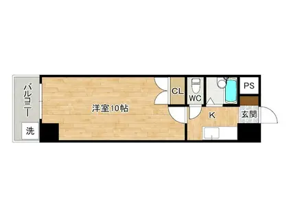 ウインズ三萩野(1K/8階)の間取り写真