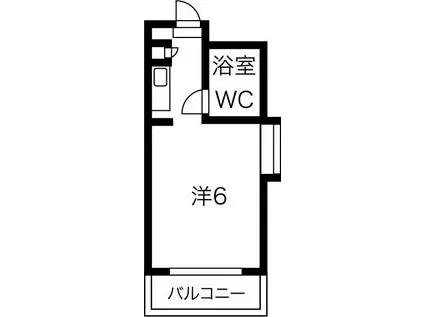 ドール神宮西(ワンルーム/6階)の間取り写真
