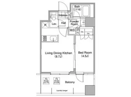 コンフォリア東池袋ウエスト(1LDK/8階)の間取り写真
