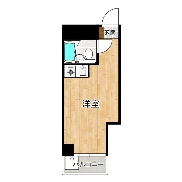 朝日プラザ静岡南安倍(ワンルーム/5階)の間取り写真