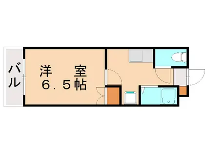 プレアール唐原(1K/1階)の間取り写真