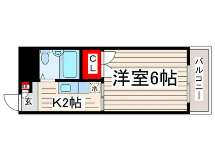 ハイツやすらぎ(1K/4階)の間取り写真