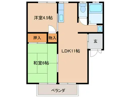 フューチャー21(2LDK/2階)の間取り写真