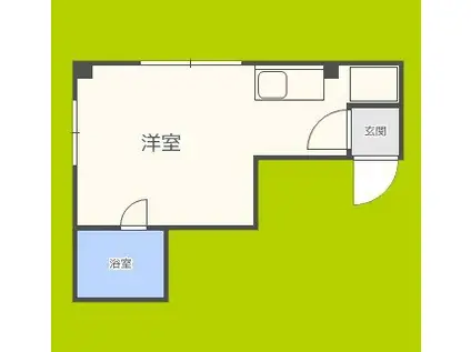 大宝谷6ロイヤルハイツ(ワンルーム/4階)の間取り写真