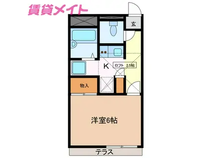 SJ UNEME(1K/1階)の間取り写真