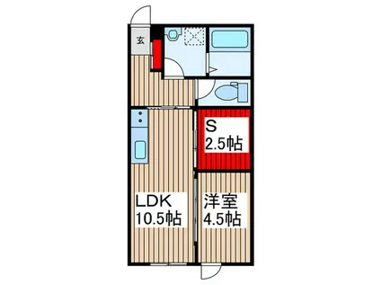 川上コーポ2(1SLDK/2階)の間取り写真