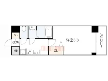 プレサンス ハーバーランド アンド・シー(1K/13階)の間取り写真