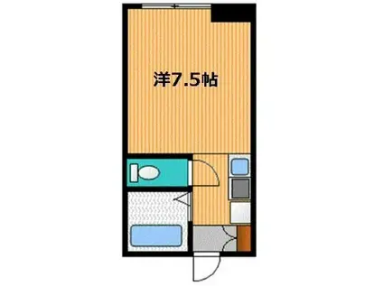 ぐらんどりぶ五番館(ワンルーム/3階)の間取り写真