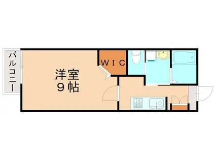 コワルージュ A(1K/2階)の間取り写真