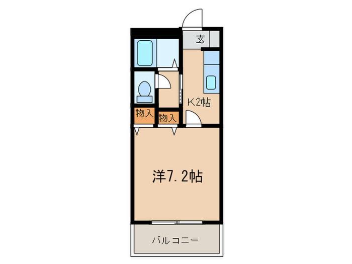 KSACCESS(1K/3階)の間取り写真