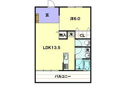 ヌーベルヴァーグ(1LDK/2階)の間取り写真