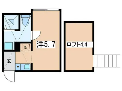 ヴィッシェフラット(ワンルーム/2階)の間取り写真