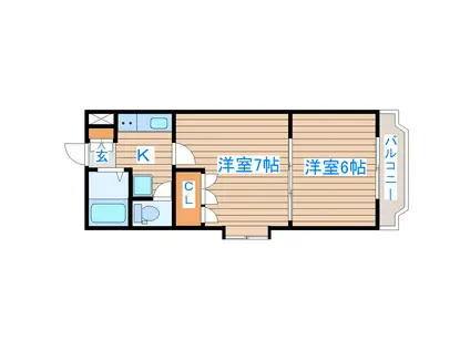 マ・メゾン(2K/5階)の間取り写真