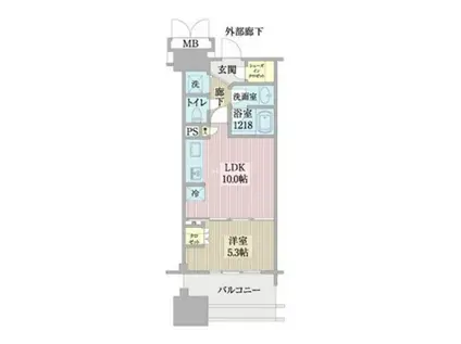 晴海テラス(1LDK/11階)の間取り写真