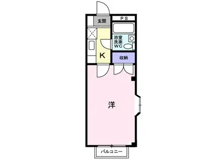 エルディム宿(1K/2階)の間取り写真