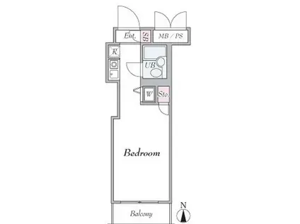 ルーブル豊玉(ワンルーム/2階)の間取り写真