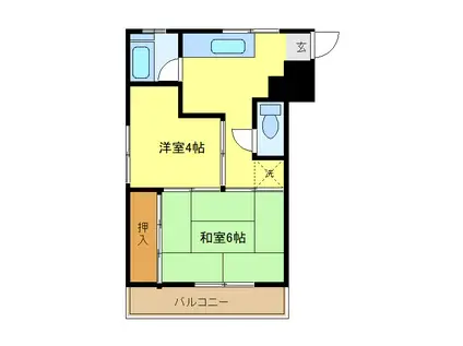 青木ビル(2K/3階)の間取り写真