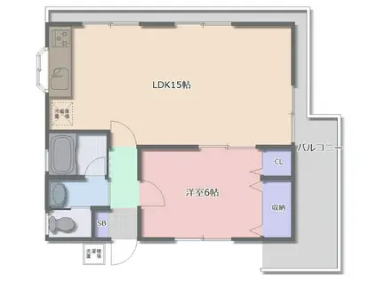 新井4丁目(1LDK/4階)の間取り写真