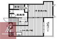 ジュエル曽根東(1LDK/1階)の間取り写真
