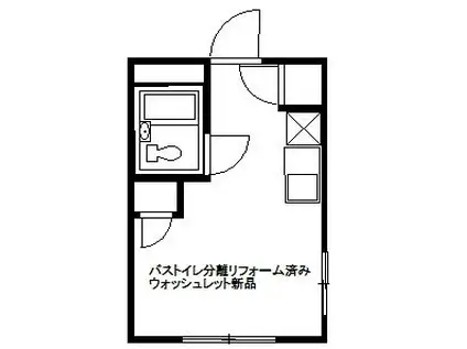 アリーナ相模大野(1K/3階)の間取り写真