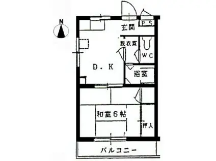 ロビンハイツ(1DK/3階)の間取り写真
