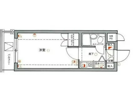 菱和パレス大森西(1K/3階)の間取り写真