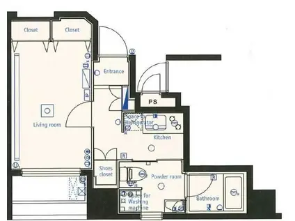 ブライズ神田(1K/2階)の間取り写真