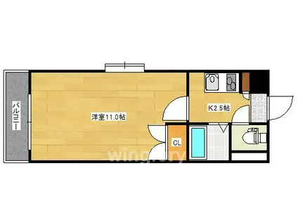 NO31 G-PROJECT天神(1K/2階)の間取り写真