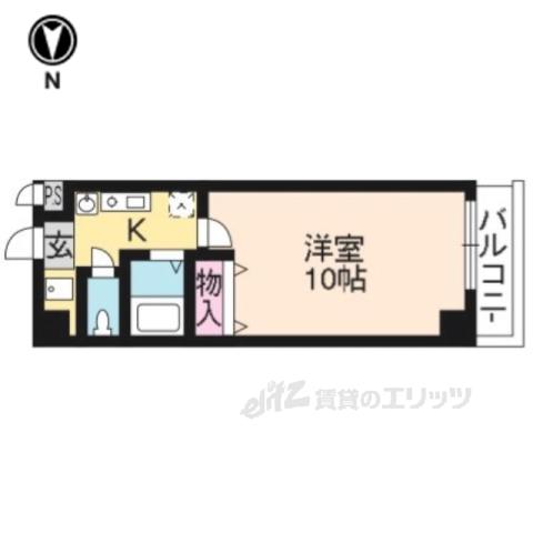 HIROMOMOYAMA(1K/2階)の間取り写真
