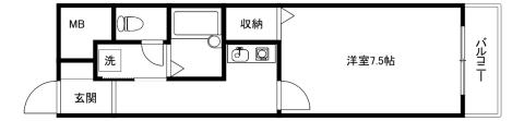 ETOILEV(1K/2階)の間取り写真