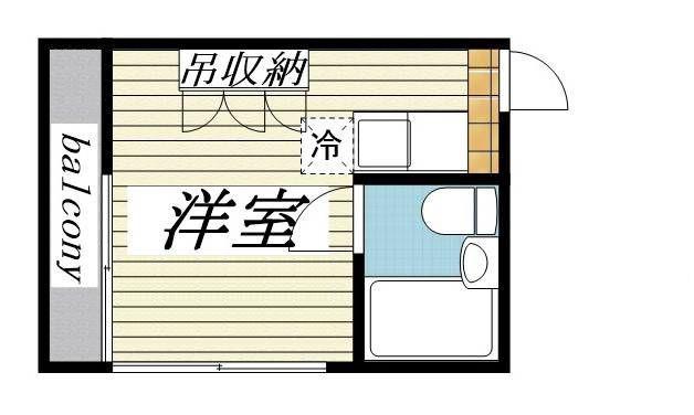 メゾン・ド・新中野(ワンルーム/2階)の間取り写真