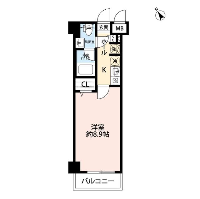 プレール・ドゥーク田園調布南(1K/5階)の間取り写真