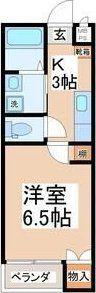 メゾンエスポワール堤町(1K/1階)の間取り写真