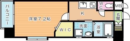 アクシオ片野(1K/12階)の間取り写真