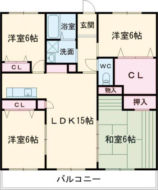カルディアひかり(4LDK/7階)の間取り写真